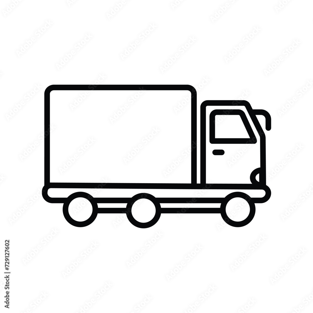 truck icon with white background vector stock illustration truck icon with white background vector stock illustration