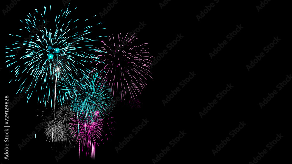 Purple and Blue Firework Black background. Purple and Blue Firework Black background.