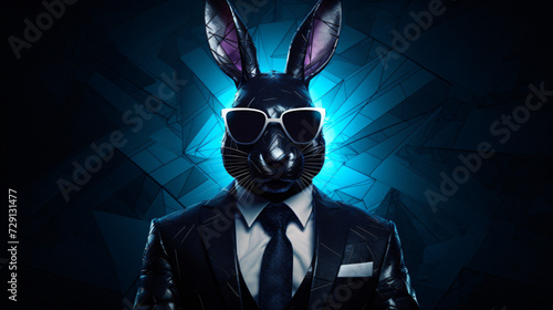 Dark noir cool easter bunny rabbit