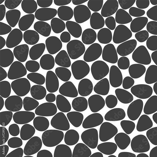 Pebble mosaic texture. Vector seamless stone pattern