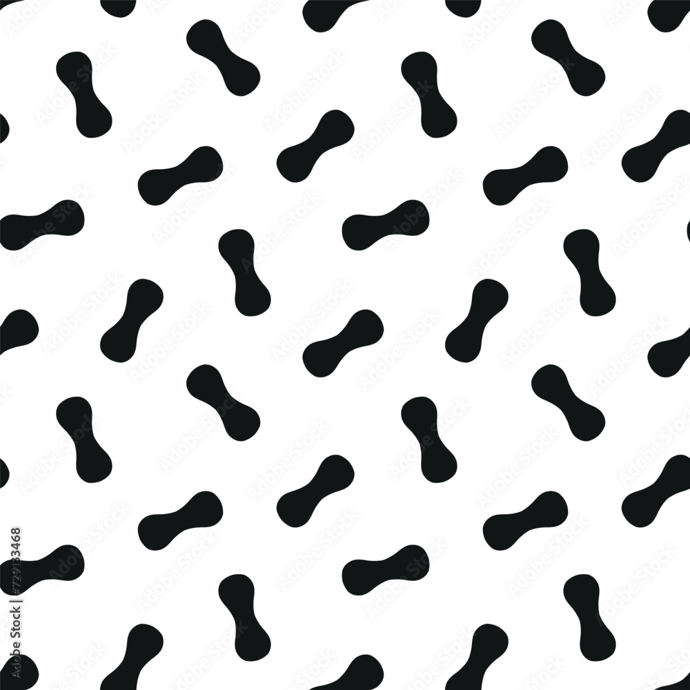Seamless pattern with black geometric shapes