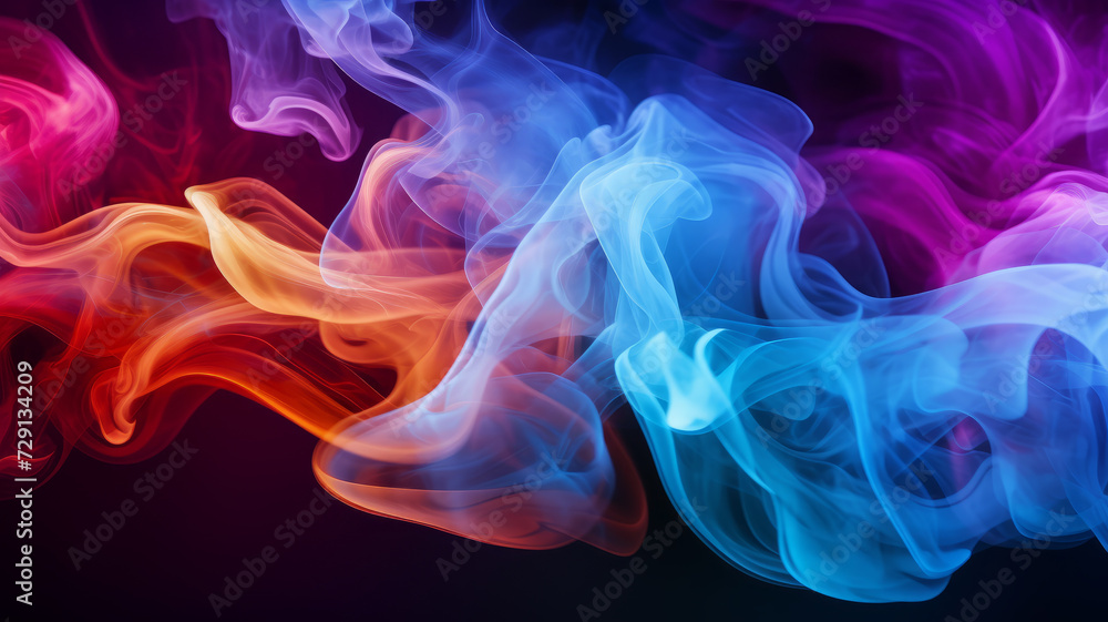 Multicolored Smoke on a black background. Multicolored Smoke on a black background.