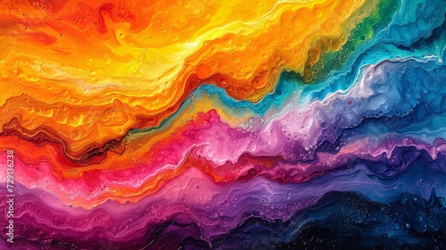 Colorful Waves of Creativity A Monthly Celebration of Art and Expression Generative AI photo