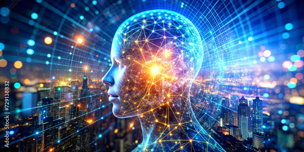 Illustration of a digital brain symbolizing intelligence and innovation