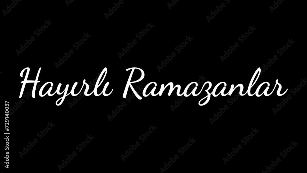 Happy Ramadan hand writing animation. Translate: Hayirli Ramazanlar in Turkish. Ramadan concept with alpha channel Happy Ramadan hand writing animation. Translate: Hayirli Ramazanlar in Turkish. Ramadan concept with alpha channel
