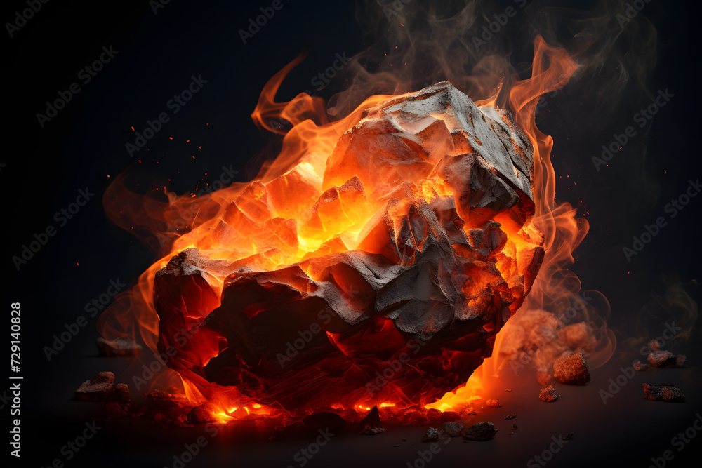 Cracked Magma Lava and Glowing Embers Cracked Magma Lava and Glowing Embers