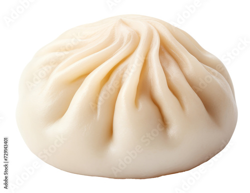 chinese steam bun isolated on white background 
