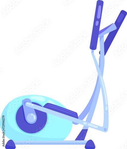 Vector exercise elliptical machine flat vector illustration , clip art