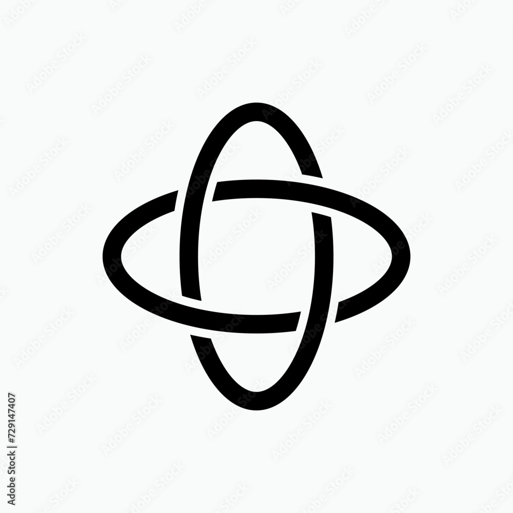 Orbit Icon. Track, Trajectory Symbol - Vector. Orbit Icon. Track, Trajectory Symbol - Vector.