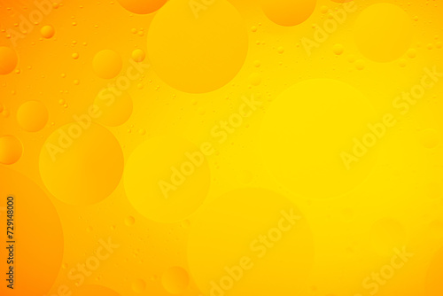 Oil Drops On A Light Yellow Background