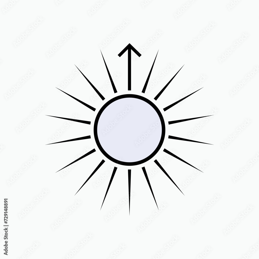New Day Icon. Sunrise Symbol - Vector.  