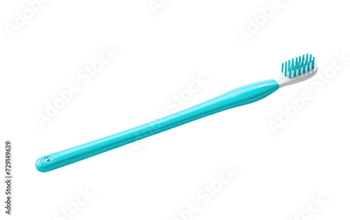 Blue toothbrush on a White or Clear Surface PNG Transparent Background