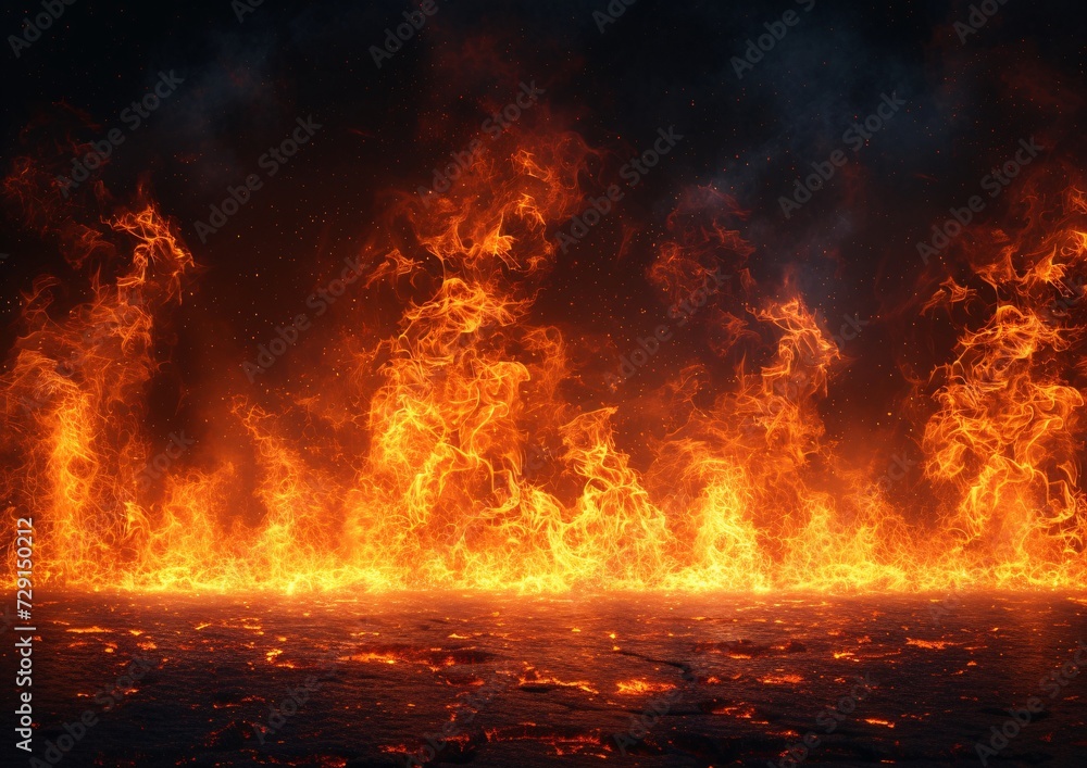 Fiery Flare A Sizzling Summer Night Generative AI