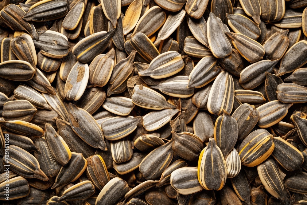 Sunflower seeds texture background. Generative AI Sunflower seeds texture background. Generative AI