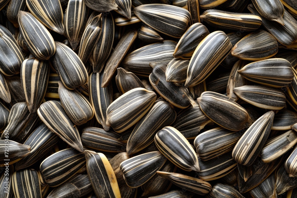 Sunflower seeds texture background. Generative AI Sunflower seeds texture background. Generative AI