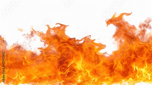 Fire flame isolated on a white background