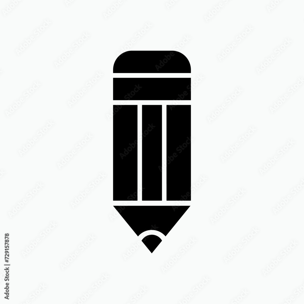 Pencil Icon. Write Symbol. Edit Sign . Stationery Element Illustration. Logo Component - Vector. Pencil Icon. Write Symbol. Edit Sign . Stationery Element Illustration. Logo Component - Vector.