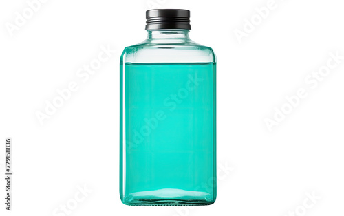 Mouthwash Bottle on a White or Clear Surface PNG Transparent Background photo