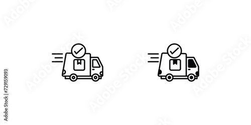 shipment confirmation icon with white background vector stock illustration