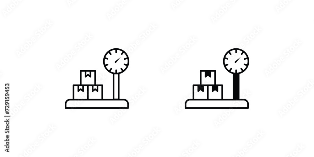 weight scale icon with white background vector stock illustration weight scale icon with white background vector stock illustration