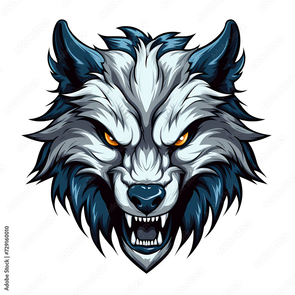 wolf head art illustrations for stickers, tshirt design, poster etc
