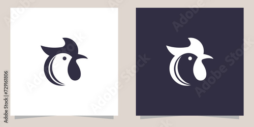 rooster logo design vector