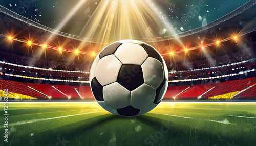 soccer ball on stadium, european championship © Animaflora PicsStock