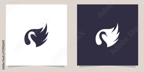 swan logo design vector