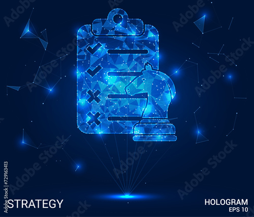 Holographic Strategy Unveiled: Explore visionary tactics with this vector, showcasing holographic strategy. A dynamic fusion of planning and innovation.