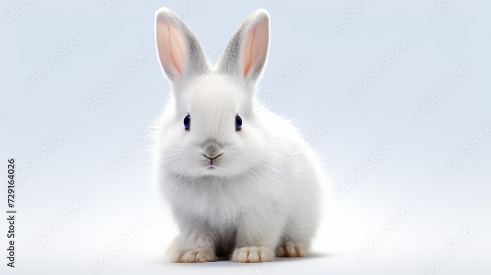 Beautiful cute white rabbit