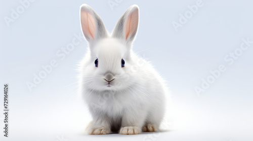 Beautiful cute white rabbit