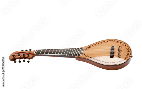 Musical sitar on a White or Clear Surface PNG Transparent Background photo