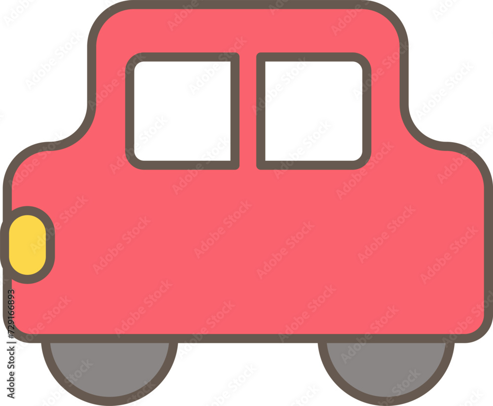 横向き・横から見た車のシンプルなかわいいイラスト vector de Stock | Adobe Stock