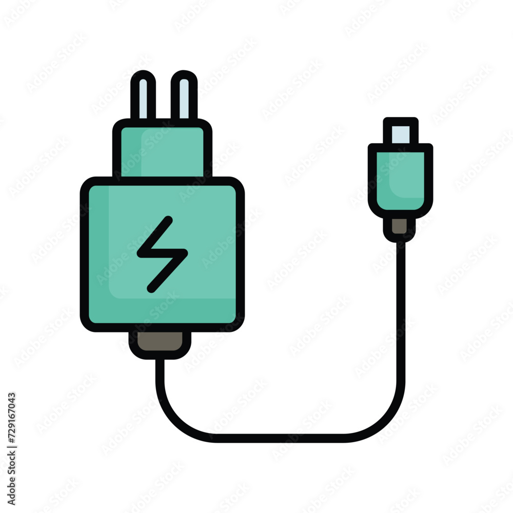 charger icon with white background vector stock illustration charger icon with white background vector stock illustration