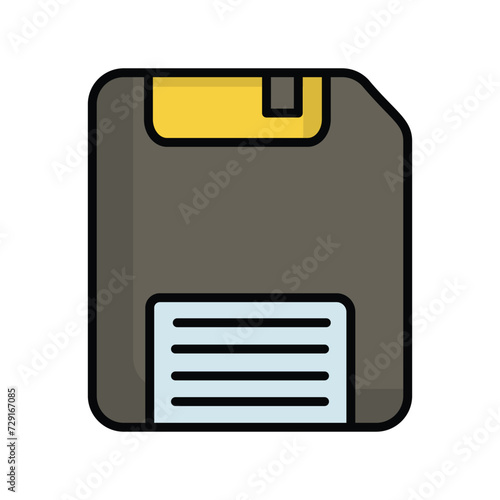 floppy disk icon with white background vector stock illustration