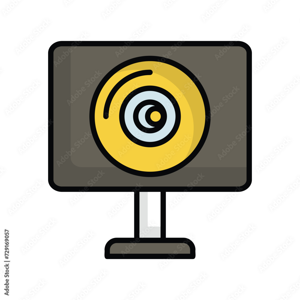webcam icon with white background vector stock illustration webcam icon with white background vector stock illustration
