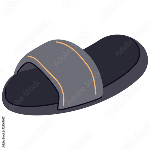 Slide sandals vector cartoon illustration isolated on a white background.