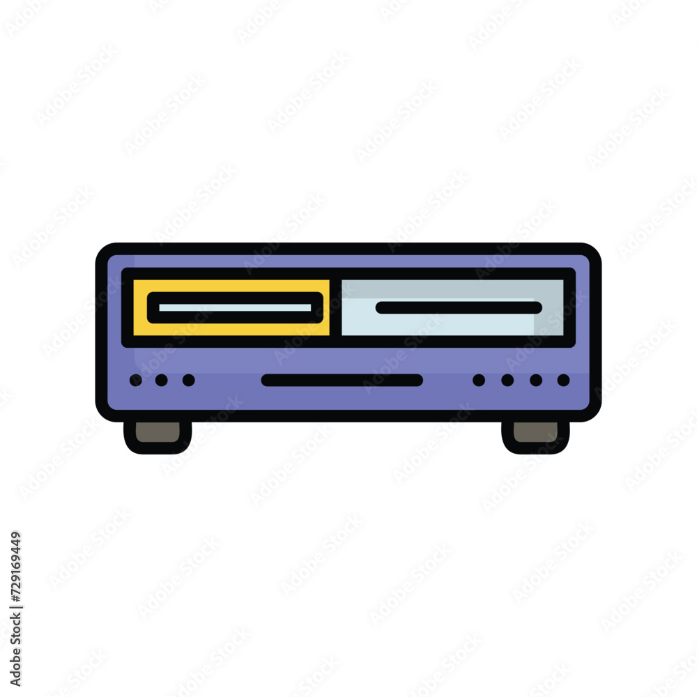 dvd player icon with white background vector stock illustration dvd player icon with white background vector stock illustration