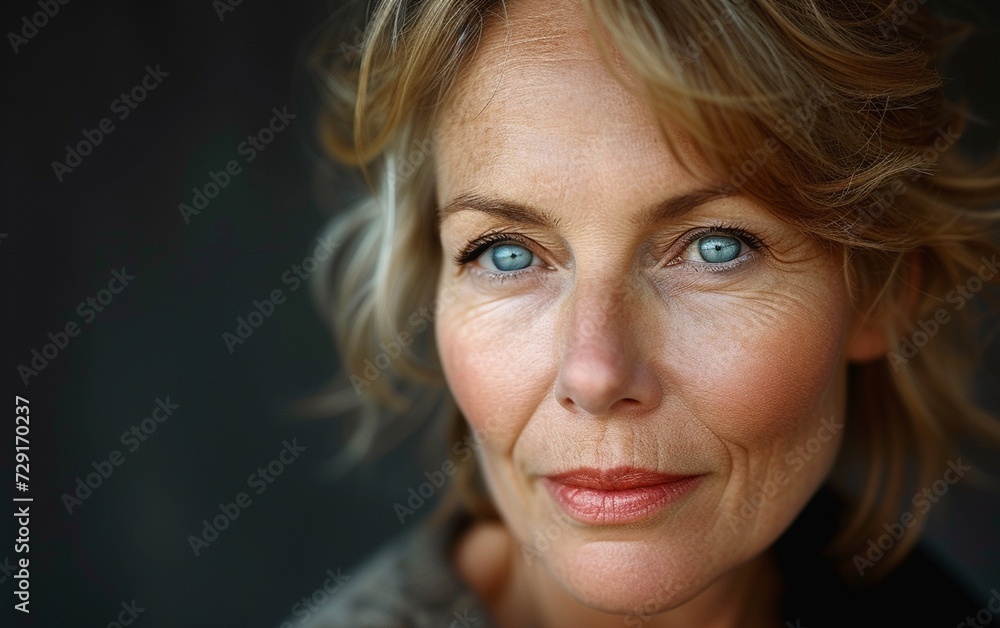 Close-up of Multiracial Woman With Blue Eyes Close-up of Multiracial Woman With Blue Eyes
