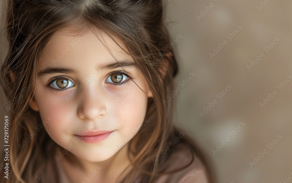 Close-Up of a Young Girl With Blue Eyes Close-Up of a Young Girl With Blue Eyes