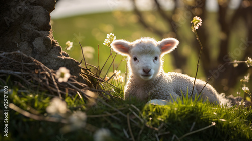 An adorable lamb