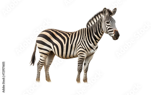 zebra grazing on a White or Clear Surface PNG Transparent Background