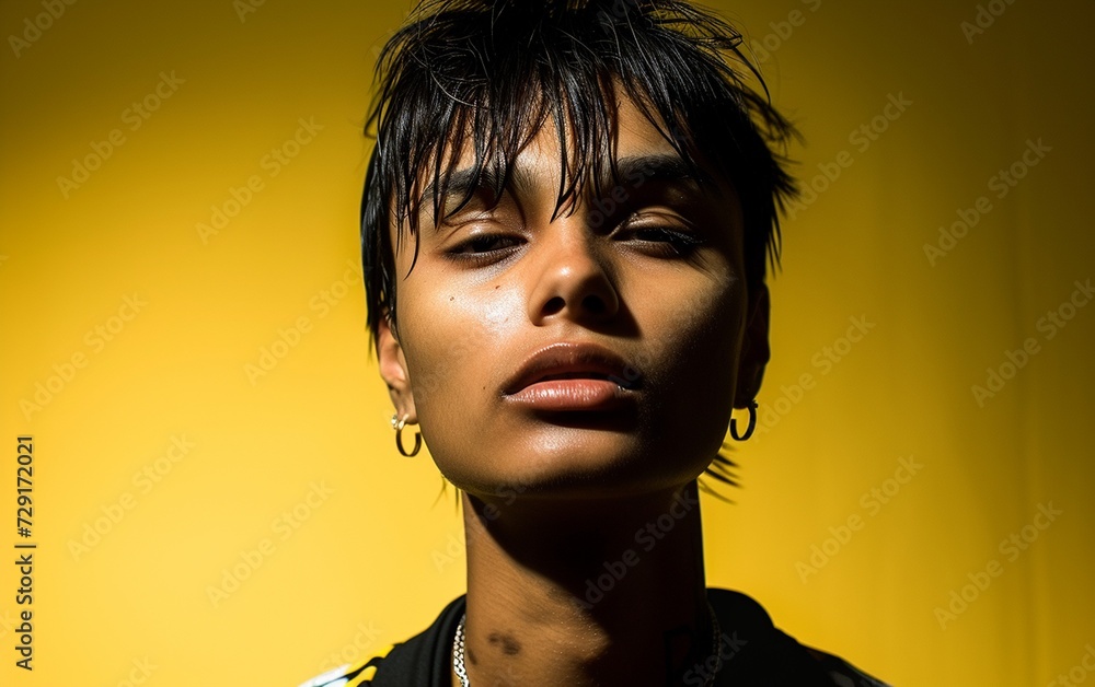 Close-up Portrait of a Person Wearing a Necklace Close-up Portrait of a Person Wearing a Necklace
