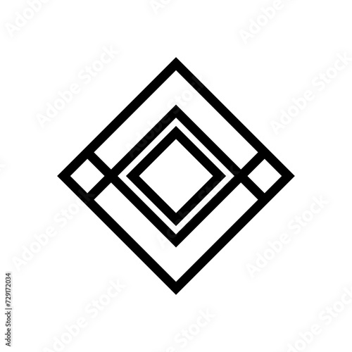 Geometric Pattern icon vector. Geometric figure illustration sign. Coasters Stencil symbol or logo.