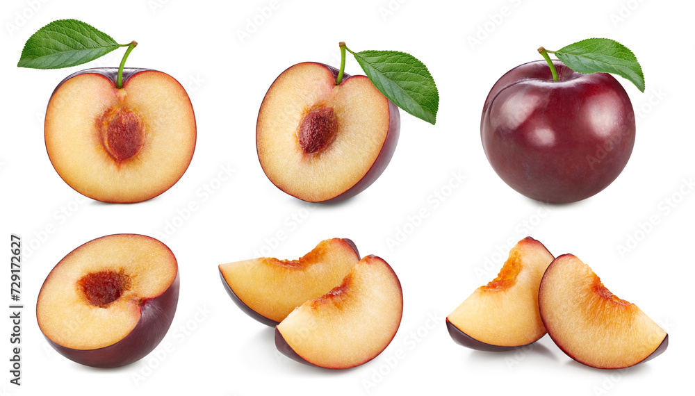 Fresh organic plum isolated Fresh organic plum isolated