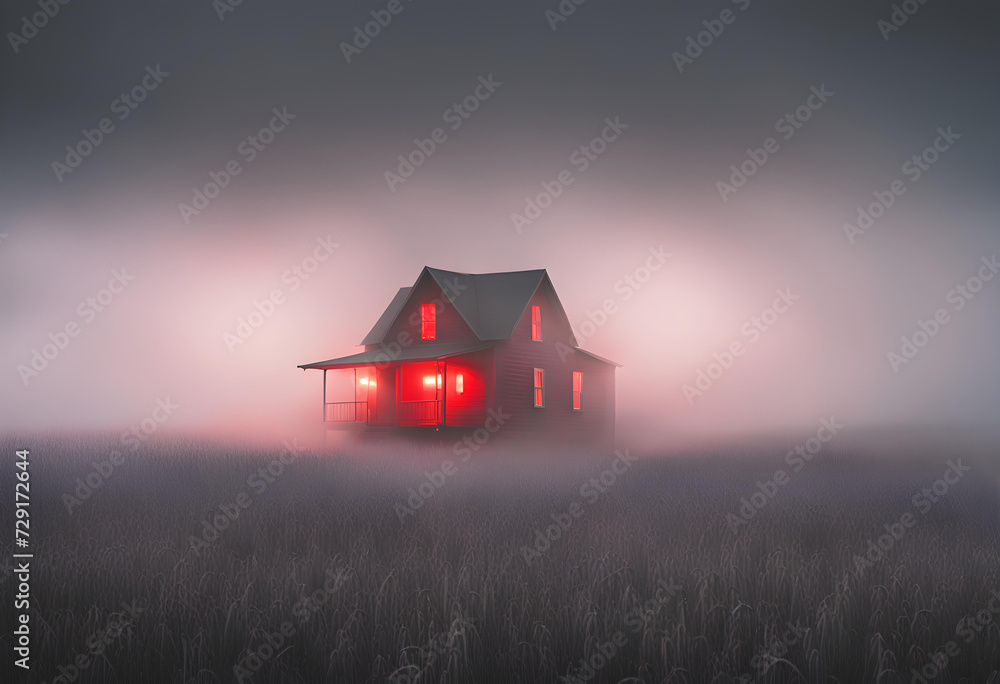 a cabin surrounded by fog a cabin surrounded by fog