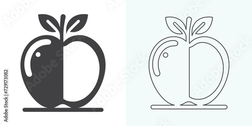 Apple icon set. Apple vector icon. apple symbols for your web design. Icon logo, app, UI. Apple Icon Vector illustration