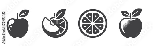 Apple icon set. Apple vector icon. apple symbols for your web design. Icon logo, app, UI. Apple Icon Vector illustration