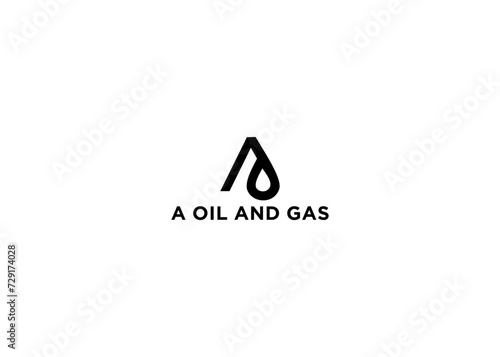 letter a oil and gas logo, design, Vector, illustration, Creative icon, template
