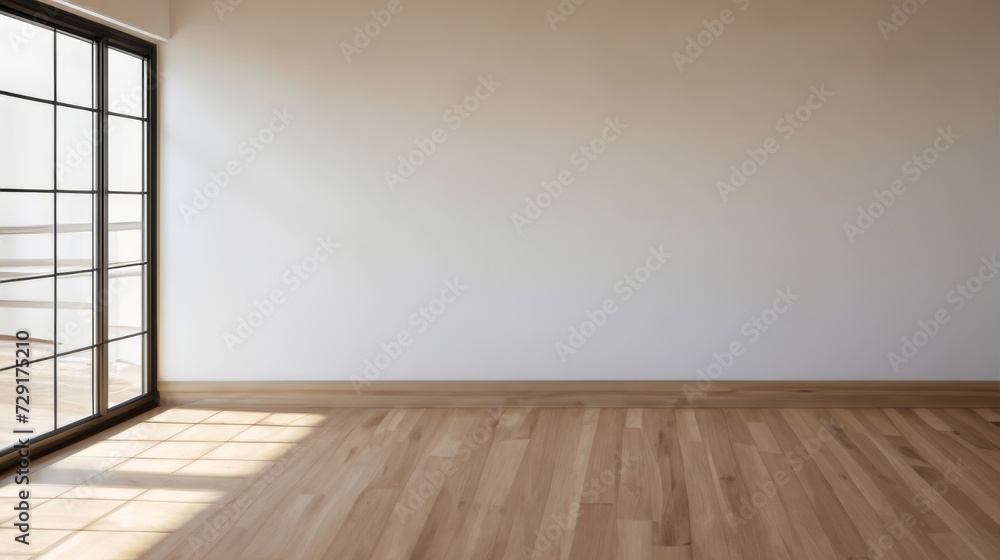 empty white room with wooden floor empty white room with wooden floor